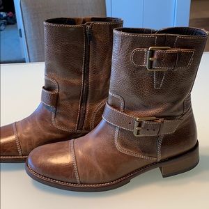 Cole Haan brown moto boot
